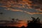 Colorful sunset with clouds