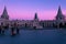 Colorful sunset at the Fisherman\'s Bastion, Budapest