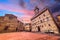 Colorful sunset in Montepulciano Piazza Grande