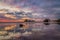 A Colorful Sunset at a Northern California Beach