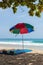 Colorful sunshade on the beach