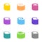 Colorful sushi icons