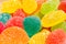 Colorful sweet jelly close up view,harmful snack for kids,multi-colored candies,image for brochure,advertising,design