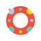 Colorful swim ring, summer related flat icon