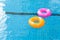 Colorful swimming pool rings