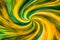 Colorful swirl color movement green and yellow stripes tornado effect background design art