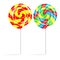 Colorful swirl lollipop set isolated on white