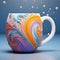 Colorful Swirl Mug With Intricate Photorealistic Details