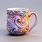 Colorful Swirling 3d Mug With Realistic Detailed Rendering