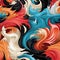 Colorful swirling pattern with attention to texture and flowing forms (tiled)