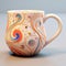 Colorful Swirls Coffee Mug With Realistic 3d Details