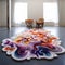 Colorful Swirls Rug: A Monumental Scale Paper Sculpture In Superflat Style