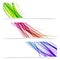 Colorful swoosh speed wave line banner collection