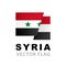 Colorful Syrian flag logo. Flag of Syria. Vector illustration isolated on white background