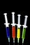 Colorful syringes set, health, medicine