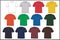 Colorful T-shirt templates