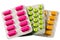 Colorful tablets in blister pack