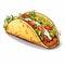 Colorful Taco Vector Stock Image With Cartoon Realism Style