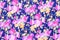 Colorful tapestry flowers fabric pattern