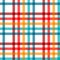 Colorful tartan plaid fabric on white seamless pattern, vector
