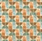 Colorful tattered textile geometric seamless pattern, vector wavy abstract infinite retro background.