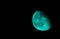 Colorful teal filtered moon close up nature photography art