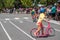 Colorful team members biking, prior to Sesame Street Parade in Sesame Street at Seaworld 3