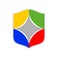 Colorful Team Modern Shield Symbol Logo Design