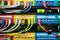 Colorful Telecommunication Colorful Ethernet Cables Connected to the Switch in Internet Data Center