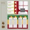 Colorful template for restaurant concept brochure