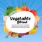 Colorful template vector vegetable theme