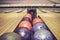 Colorful tenpin bowling ball