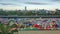 colorful tent roofs