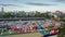 colorful tent roofs