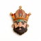 Colorful Terracotta Bearded Figure Pin Inspired By Indian Pop Culture
