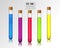 Colorful Test Tubes. Vector set