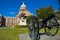 Colorful Texas state capital building straight Forward