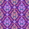 Colorful Thai tradition art in purple background color seamless pattern.
