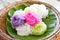 Colorful of Thai vermicelli rice noodles