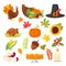 colorful Thanksgiving symbols