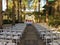 Colorful themed wedding stage and chairs.Hindu Traditional Wedding.