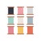 Colorful thread rolls icon illustration