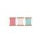 Colorful thread rolls icon illustration