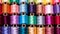 Colorful Thread Spools: Vibrant Shades for Sewing Projects.