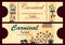 Colorful ticket of fun filled Carnival festival template background