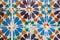 Colorful tile detail, typical in Lisbon, Portugal