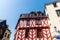 Colorful timber-framed medieval house in Brittany