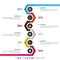Colorful timeline. Infographic design. Vector