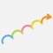 Colorful Timeline up upwards arrow with Infographic Template. Flat design.