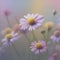 Colorful tiny wildflower field background. Generative AI.